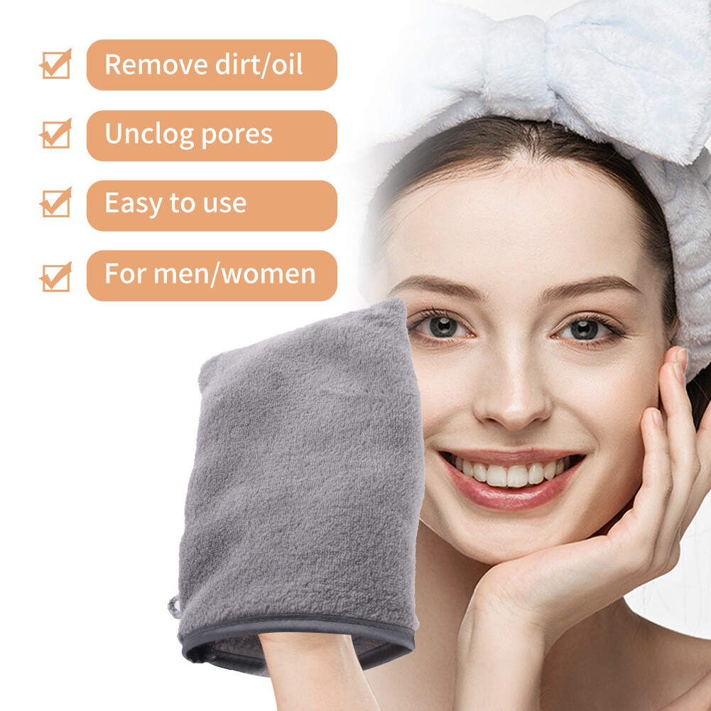 Makeup Remover Mitt Facial Cleansing Fleece Durable Machine Washable eBay