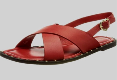 Love Moschino Sandalen Damen Flat 37(4UK) - Nieten, Obermaterial Leder & Innenseite