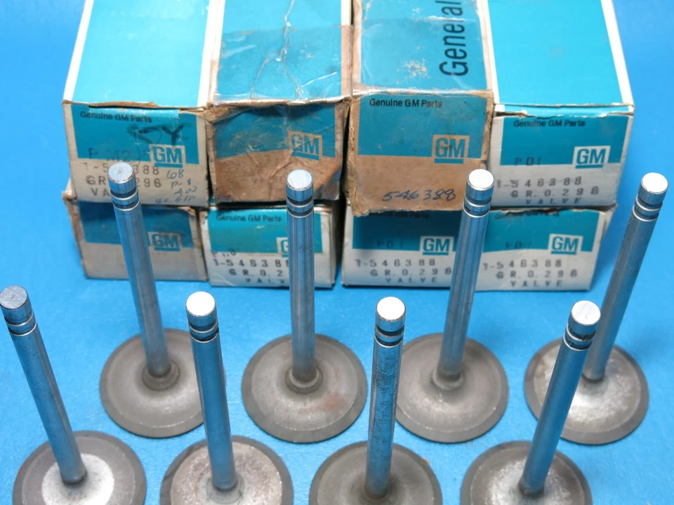 NOS (8) GM 1968-1969 Pontiac Bonneville Catalina Executive 400 Válvulas de admisión Foto 3 de 4