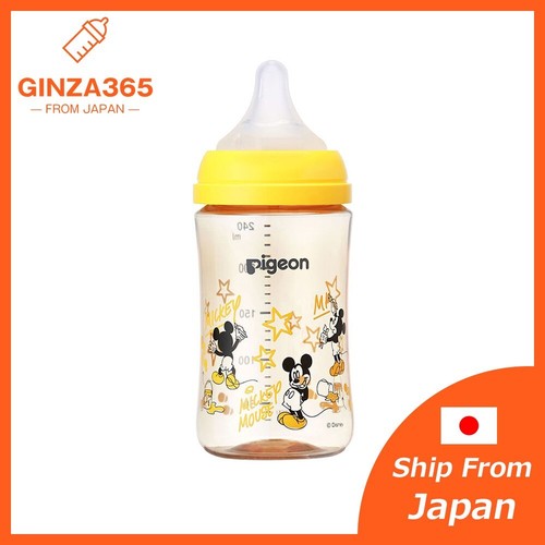 Ship from Japan Pigeon Softouch PPSU Wide Neck Baby Feeding Bottle 240ml Disney - Picture 2 of 3