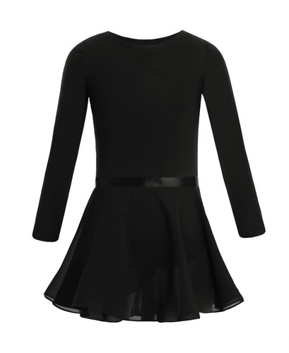 Gymnastikanzug Tanz Turnanzug Langarm Ballett Trikot mit Rock für Kinder Mädchen - Bild 18 von 29