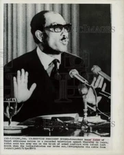 1972 Press Photo President Anwar Sadat addresses nation in Cairo - kfa21227
