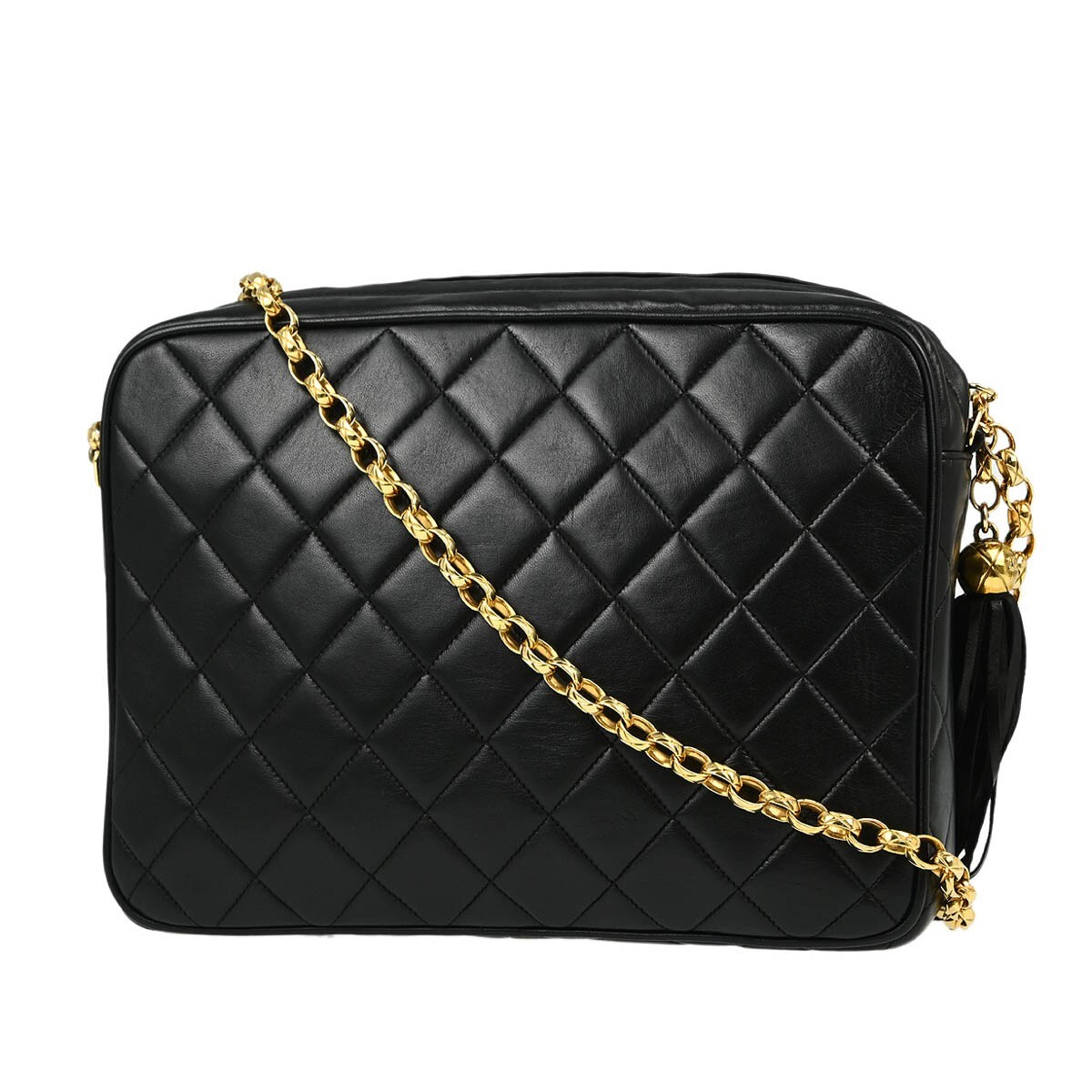 Chanel Black Lambskin Camera Bag Large 113963 | eBay