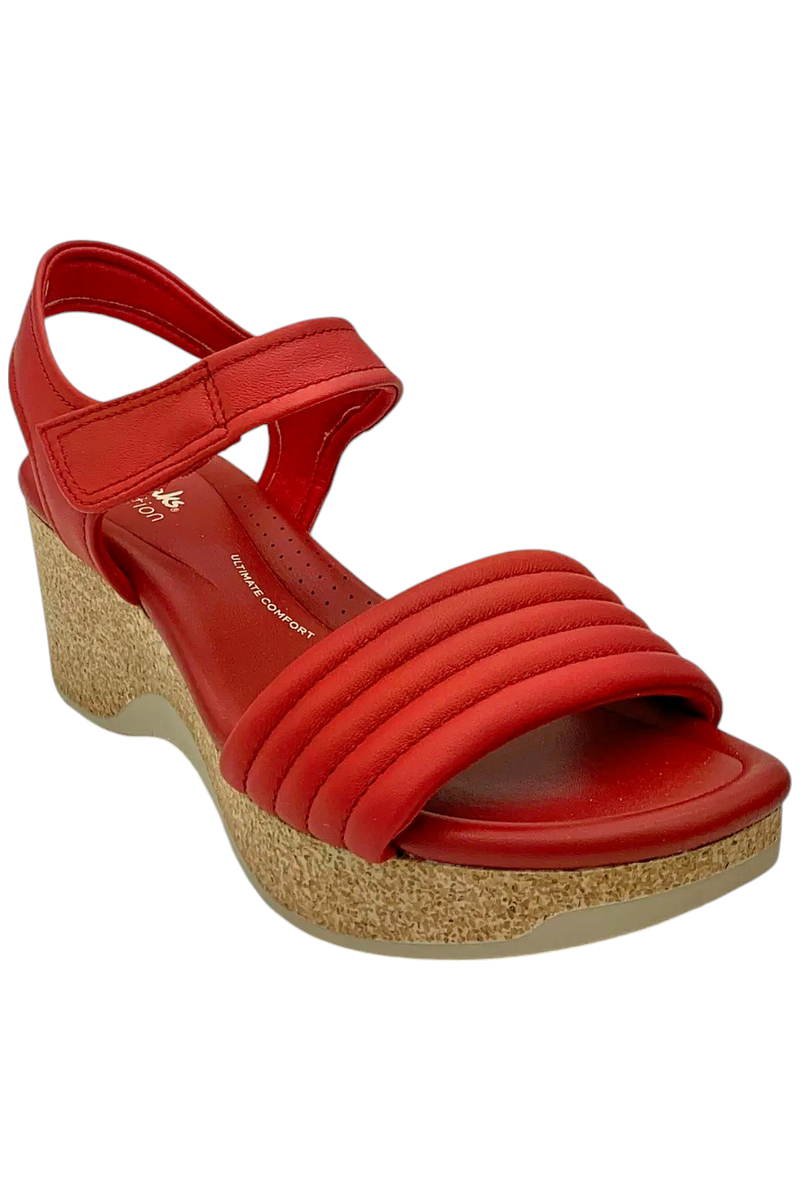 Clarks Collection Women's Leather Wedges Chelseah Gem Red | eBay