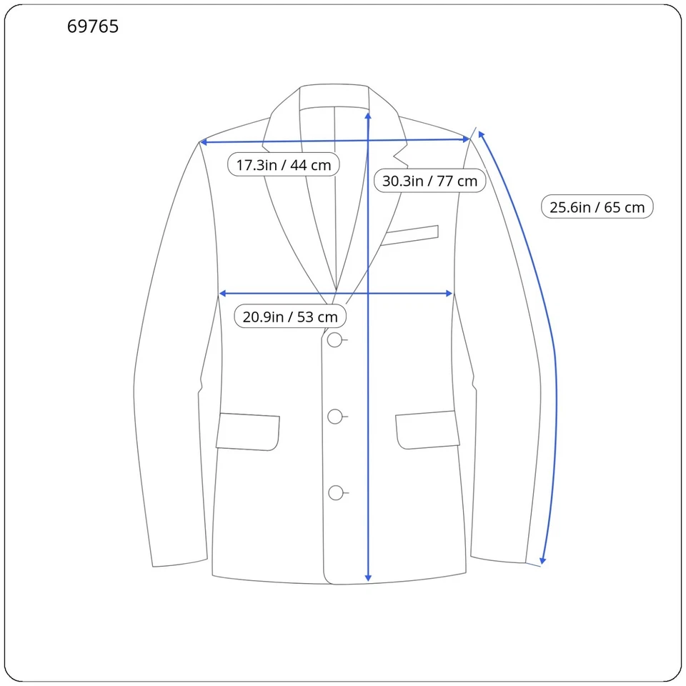 Blazer ANTONY MORATO Para Hombre (UE) 48 Sencillo Pecho Rayas Forrado Azul Foto 3 de 4