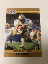 1990 Pro Set NFL Scoring Leader, Touchdowns Dalton Hilliard New Orleans Saints 