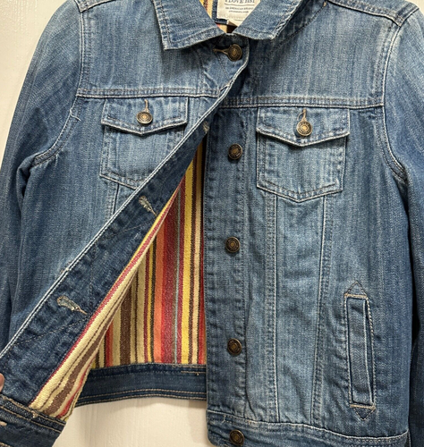 I love H81 F21 Women Denim Jacket Blue Pockets size M Southwestern - Picture 4 of 13