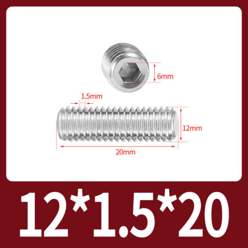 Flat Point Grub Screws Stainless Steel Fine Thread Pitch Allen Set Screw M6-M16 - Picture 63 of 85