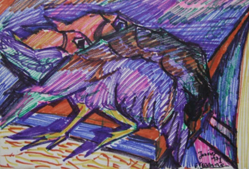 Dessins et lavis du XXe siècle et contemporains animaux