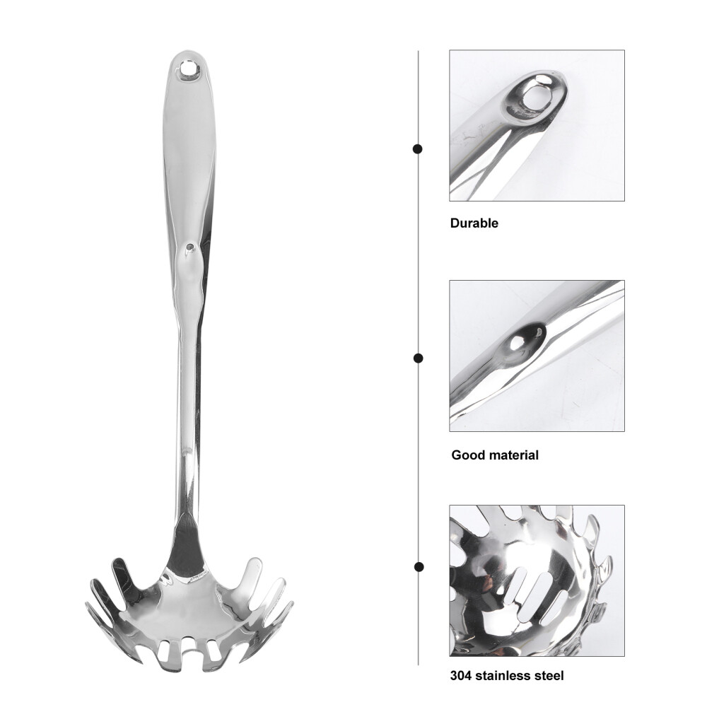 Kitchen Noodle Spoon Slotted for Noodles Handle Long Colander eBay