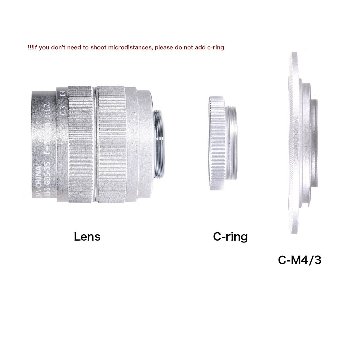 Fujian 35mm f/1.7 CCTV cine lens for M4/3 / MFT Mount Camera