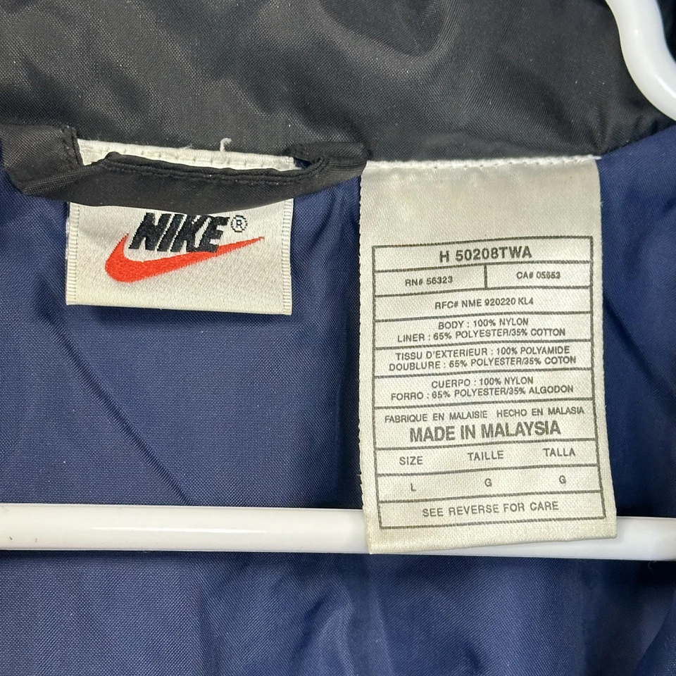 Винтажный 90-х Nike ветровка большой свуш куртка многоцветный ColorBlock размер большой - Изображение 3 из 4