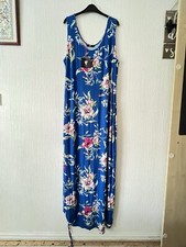 Very Blue Floral Summer Dress Size 24 Holiday Vacation Festival Plus Size