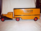 Vintage 1940'S Buddy L Pressed Steel Allied Van Lines Moving Truck 30" Long