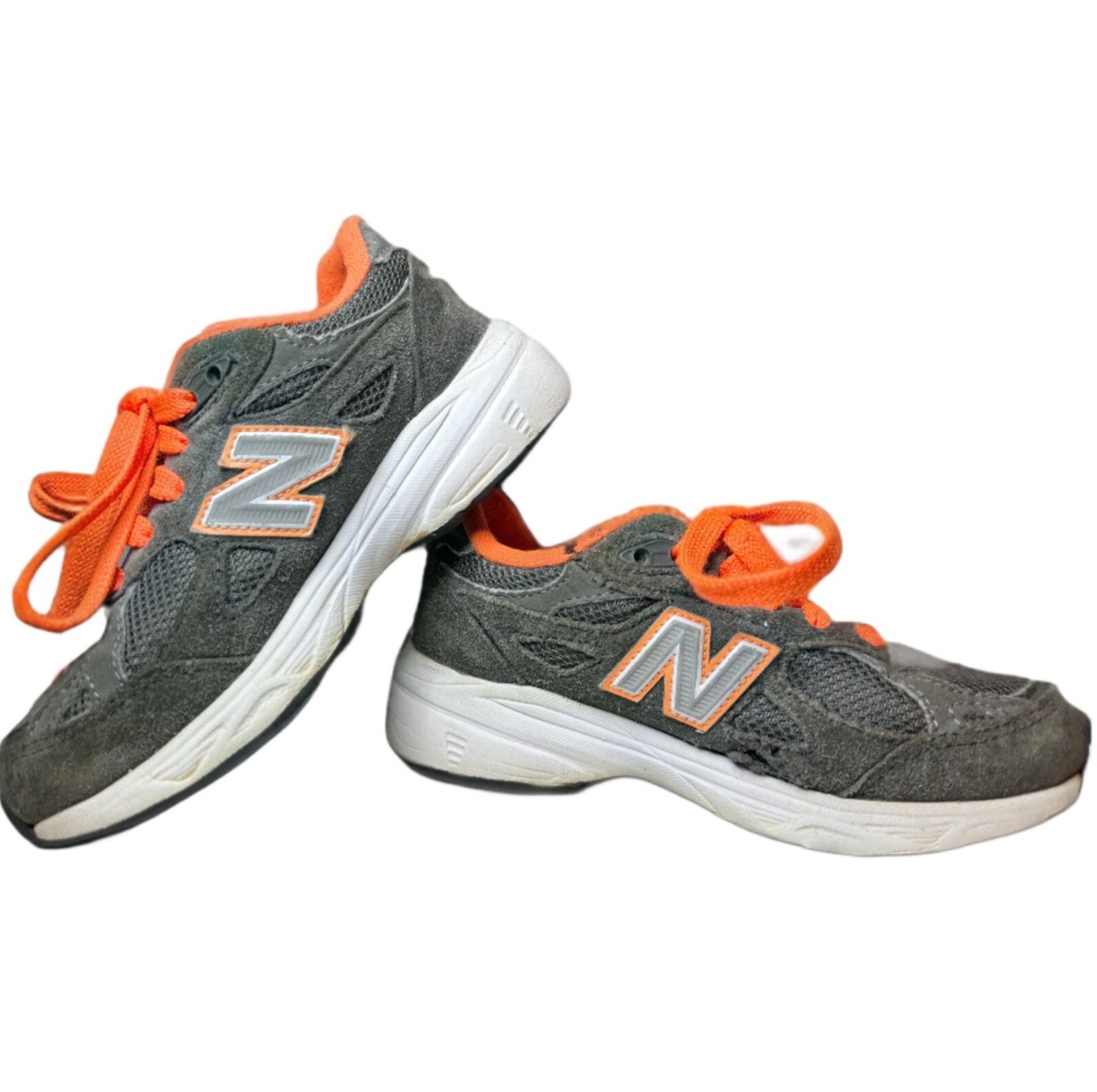 New Balance Kids Grey and Orange 990 Sneakers Balance 990 New Balance Kinder 2014 Grey Kids New Balance  main image 2