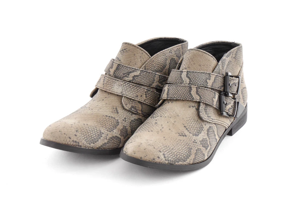 Volcom Stiefelette Absatzschuh Boots braun Getter Schnalle modisch - Bild 3 von 4