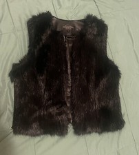 Donna Fabolous Furs Back Leather Vest