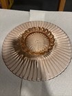 Pink Depression Glass Optic Ribbed Panel Ray Ball Footed Cake Plate 12.25" — photo 5