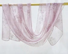 100 Silk Scarf Women neckerchief long Shawl Wrap Floral purple pink JH42-31