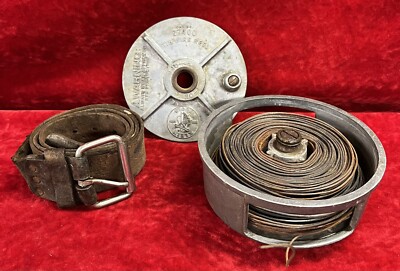 Vintage Klein Tools 27400 Tie-Wire Reel With Wire & Leather Leader Belt.
