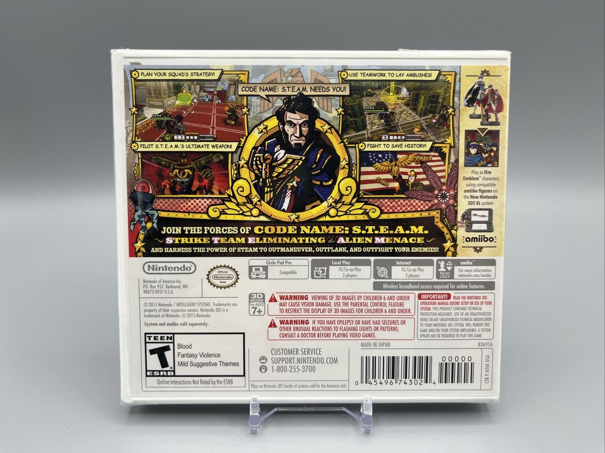 Code Name : Steam S.T.E.A.M. Nintendo 3DS Brand New Sealed *Read