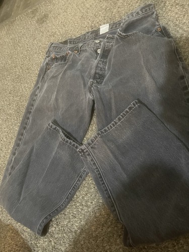 Vintage Jeans Levis 501 Men Size 38x30 Button Fly Denim Grey Charcoal wpl423 - Picture 2 of 10