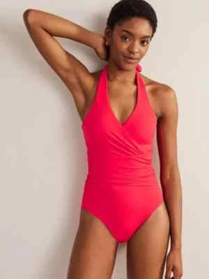 BODEN Badeanzug Schwimanzug Levanzo Ruched Halter Swimsuit UK 12R 38 40 Neu - Bild 1 von 4