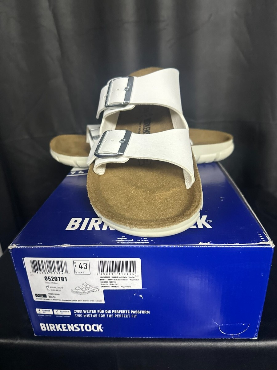 Birkenstock Arizona Unisex Birko-Flor Sandals White Size 43  display picture 1