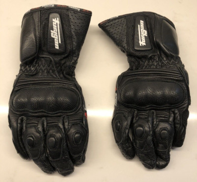 Furygan Iron Summer Lady Black Leather Vented Gloves Size S / 6. AZ68