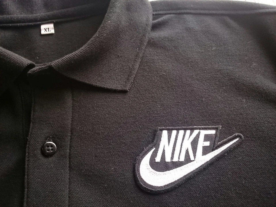 SPORT N I K E Black & White Iron on Patch Embroidered or Sew on Jacket Hat Shirt - Image 3 of 4