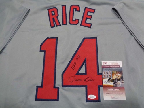 Jim Rice Boston Red Sox Signed Autographed & Inscribed Custom Jersey JSA COA - Picture 3 of 3