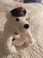 Coca-Cola Collectible Brand (1997) Polar Bear Soda Jerk Bean Bag Plush