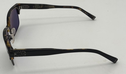 John Varvatos Mens Black Tortoise Plastic Rectangle Sunglass V516, Green Lens - Picture 9 of 12