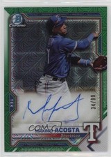 2021 Bowman Chrome Mega Box Mojo Green Refractor 34/99 Maximo Acosta Auto 0tb9