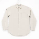 Tommy Bahama Shirt Mens Large Beige 100% Linen Long Sleeve Relaxed Button-Up