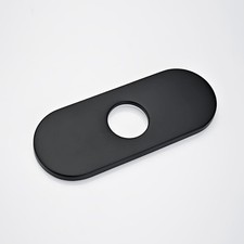 6 Inch Faucet Deck Plate, Stainless Steel Escutcheon Cover for Matte Black