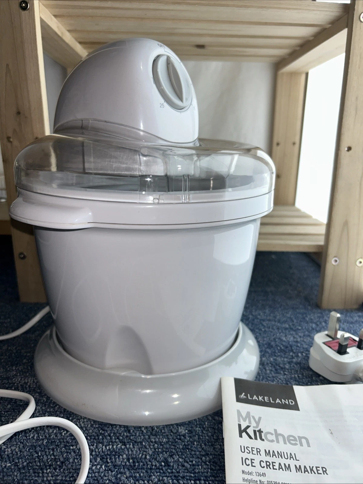 1.5 Ltr Ice Cream Maker Lakeland Model 13649 With User Manual