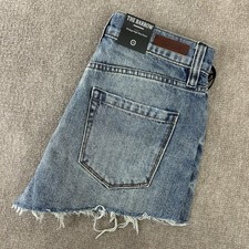 VTG Blanknyc The Barrow Shorts Womens 26 Blue Denim Cotton High Rise Distressed