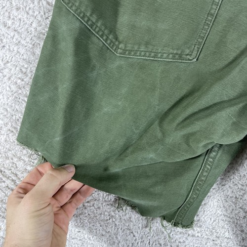 Vintage 60's OG-107 Cut Off Shorts Mens 34-36 Green Button Fly Sateen Vietnam - Picture 19 of 20
