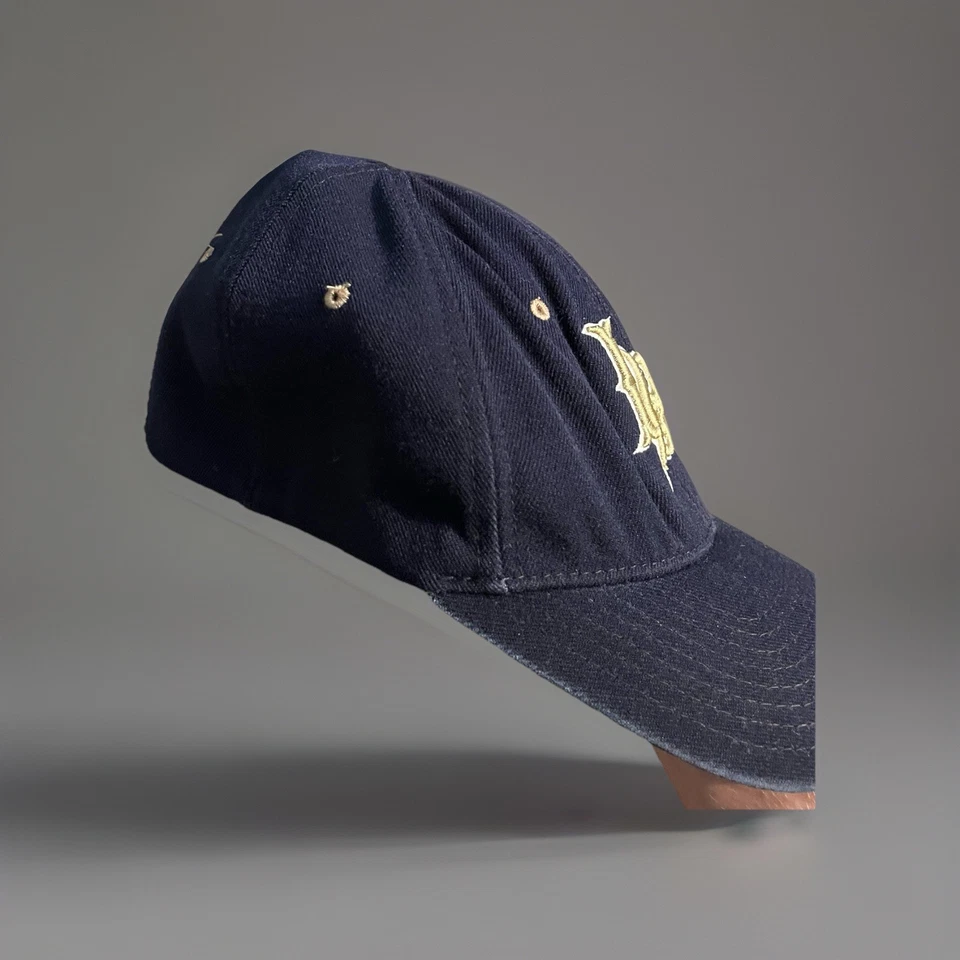 Vtg 2000s NCAA Long Beach University Embroidered Navy Blue and Tan Baseball Cap - Image 4 of 4