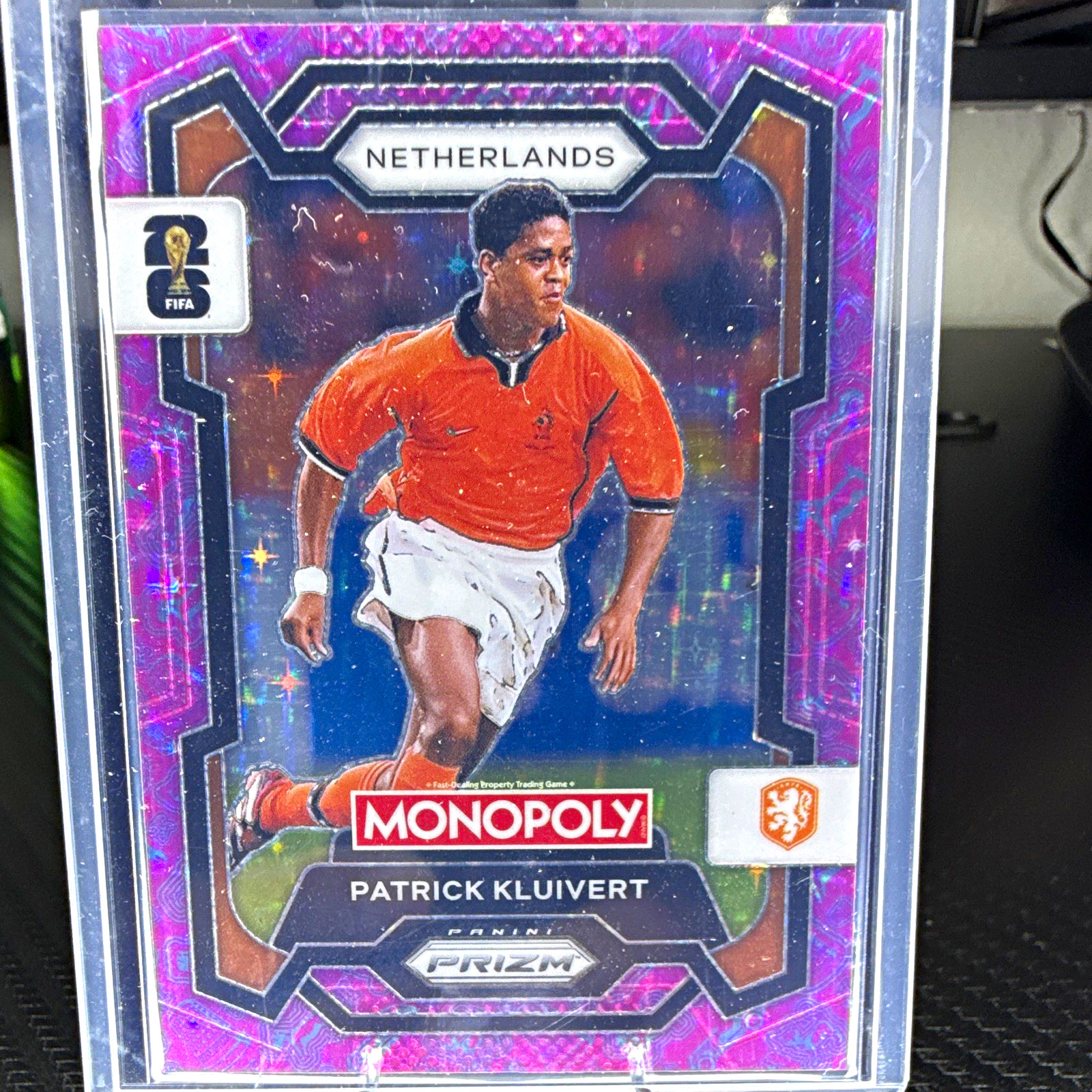 Panini Prizm Monopoly FIFA WC 2026 Patrick Kluivert Purple #72 NED