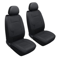 Front Car Seat Cover for Ford, Leather Bucket Seat Leather 2-Pack Black