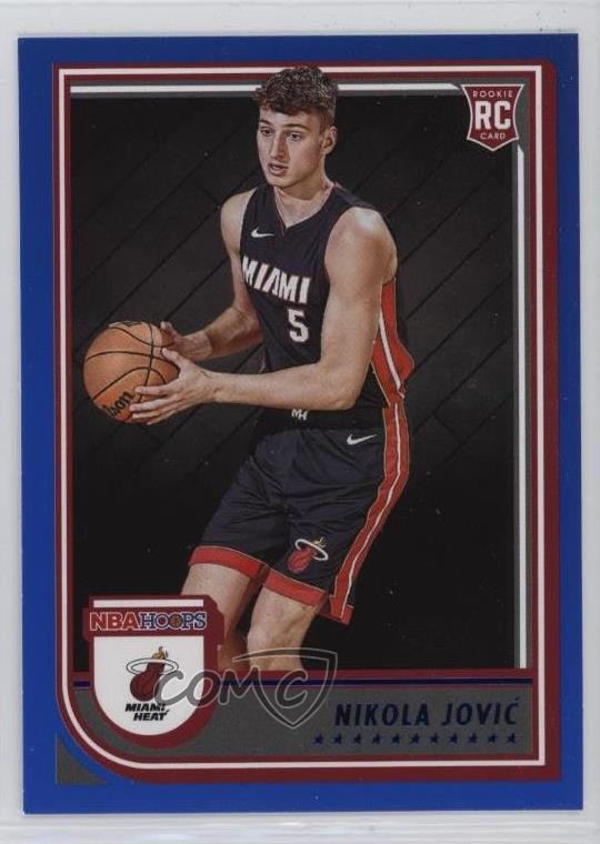 2022-23 Panini NBA Hoops Rookies Blue Nikola Jovic #256 0st9