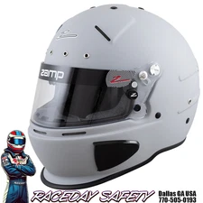 Zamp RZ-70E Switch Race Helmet Matte Gray Snell SA2020/ FIA 8859-2015