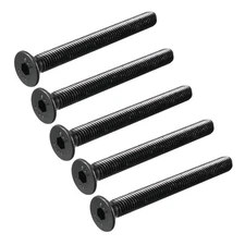 8pcs M8 x 80mm 10.9 Carbon Steel Countersunk Head Hex Socket Screw Black