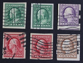 CKStamps: US Stamps Collection Scott#343 346 Washington Used
