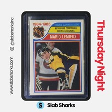 1985 O-PEE-CHEE #262 MARIO LEMIEUX ROOKIE SCORING LEADERS RC