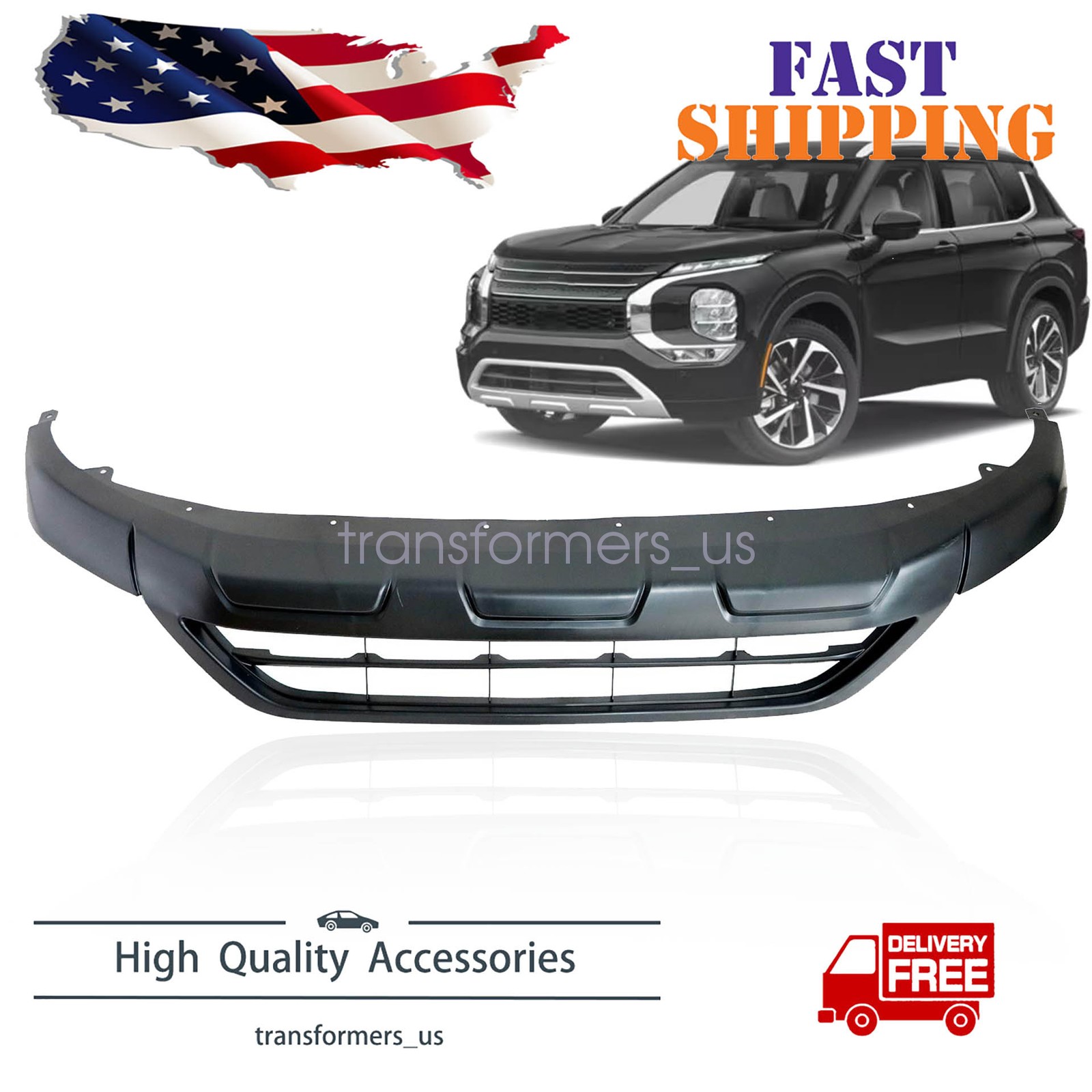 Fits 2022 2023 2024 Outlander front bumper lower cover grille insert 6400J890XA