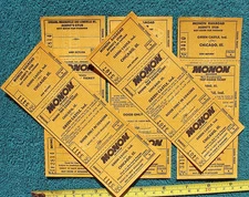 Monon Railroad Tickets Green Castle Indiana Railway Chicago Illinois Train Lot