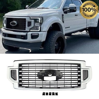 For 2020-2022 Ford F250 F350 F-450 Super Duty Front Bumper Grille Oxford White